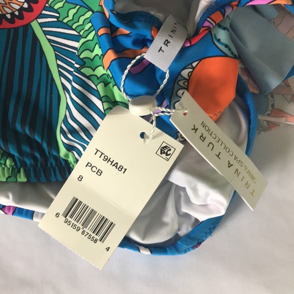 ๐Host Pick๐ Trina Turk Tahiti Tropical Off the Shoulder Top - Picture 9 of 10